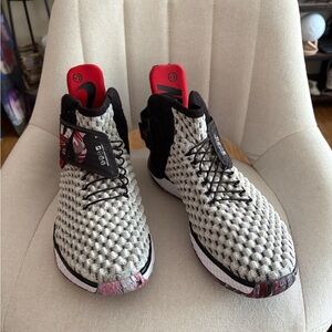 Nike Black and White Sneakers with Red Accents